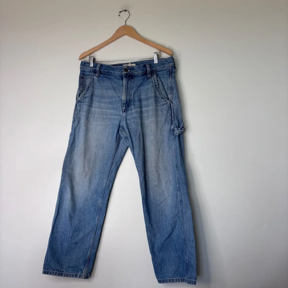 Madewell Relaxed Straight‎ Carpenter Pocket Utility Baggy Fit Jeans Size 33 30